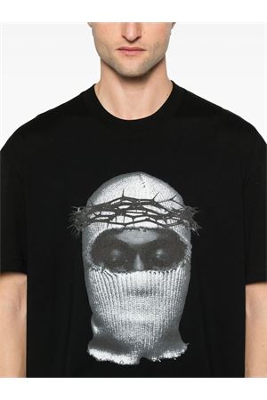 T-shirt Mask in cotone nero IH NOM UH NIT | NUS25287009